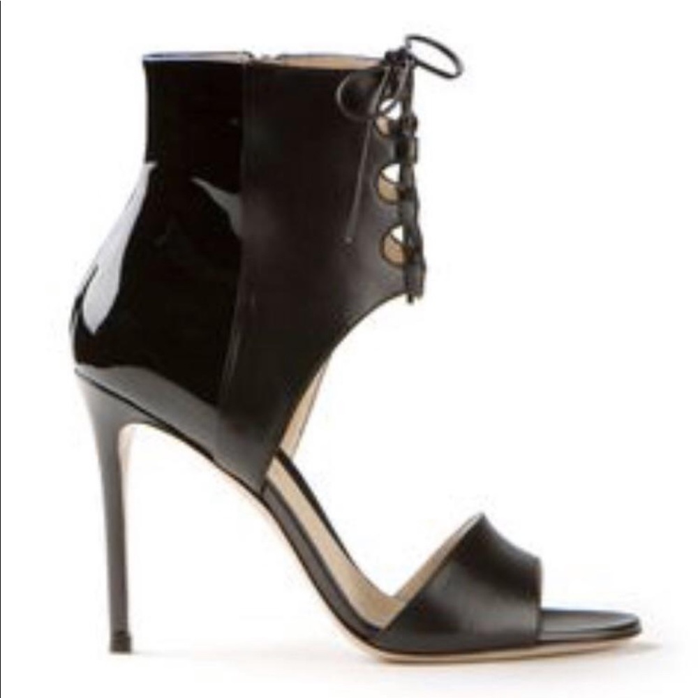 Gianvito Rossi lace up cut out ankle bootie